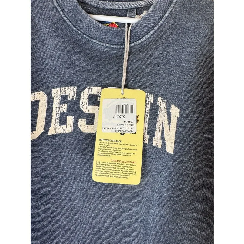 Kitty Hawk Kites, Destin Sweatshirt, Blue and white